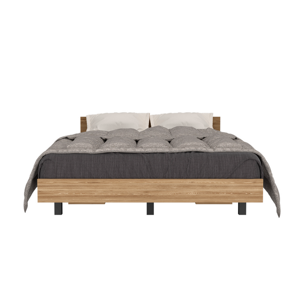 Cervants Twin Bed Frame, Light Oak Finish