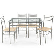 Dining Set Glass Table 5 Pieces