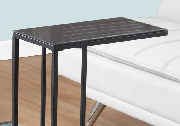 Black Metal Tempered Glass Table