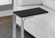 CherryWhite MDF Top and Metal Base Accent Table