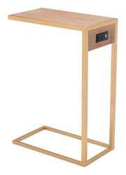 Contemporary Gold Finish Side Table