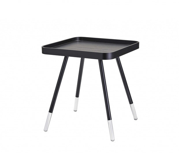 Winsome Black Wood Grain Tray End Table