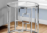 Urban Metal with Tempered Glass Accent Table