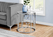 Urban Metal with Tempered Glass Accent Table