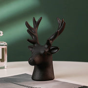 Nordic design art home decor artifacts Black and white deer head shape