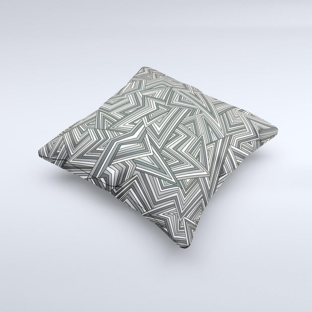 Abstract Ink-Fuzed  Gray Decorative Throw Pillow