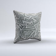 Abstract Ink-Fuzed  Gray Decorative Throw Pillow
