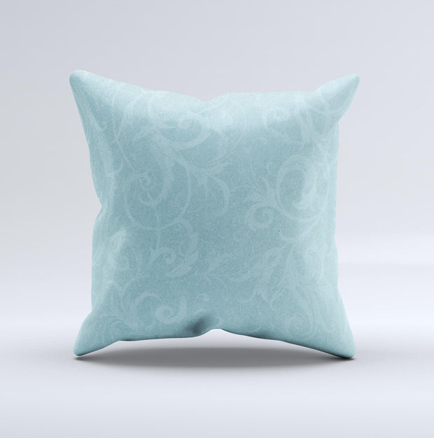 Stuffed Blue Floral Decorative Throw Pillow
