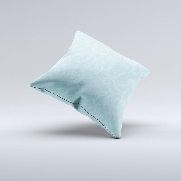 Stuffed Blue Floral Decorative Throw Pillow