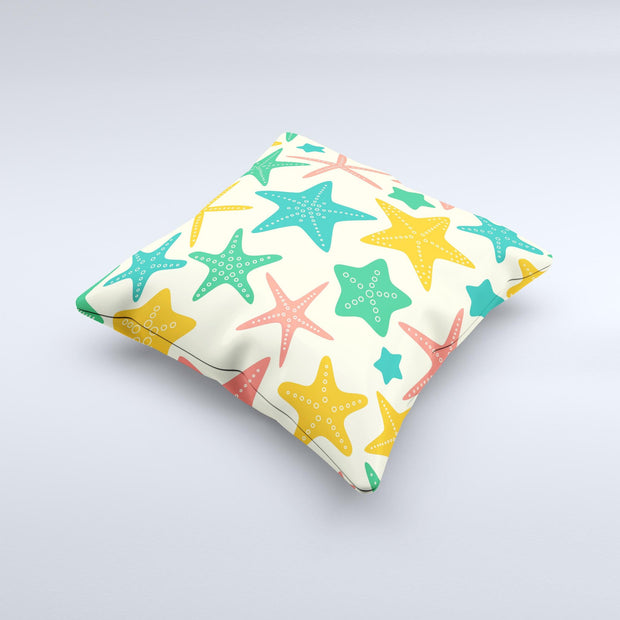 StarFish Colorful Vector Throw Pillow