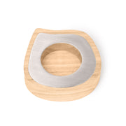 Taper candle or tealight holder | ash wood, stainless steel