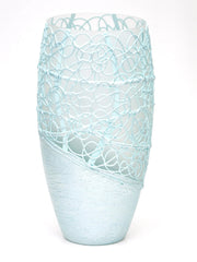 Milo Glass Vase Glass Vase for Flowers | Painted Art Glass Oval Vase |