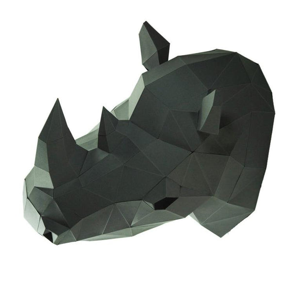 Rhino Head Wall Art - Paper Model